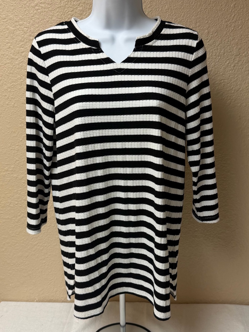 4/$20 iMove Black and White Striped Knit Top
